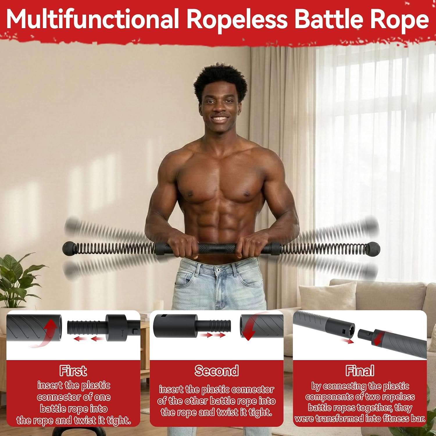 2-in-1 Upgraded Cordless Battl - Crossfit Gym review and price