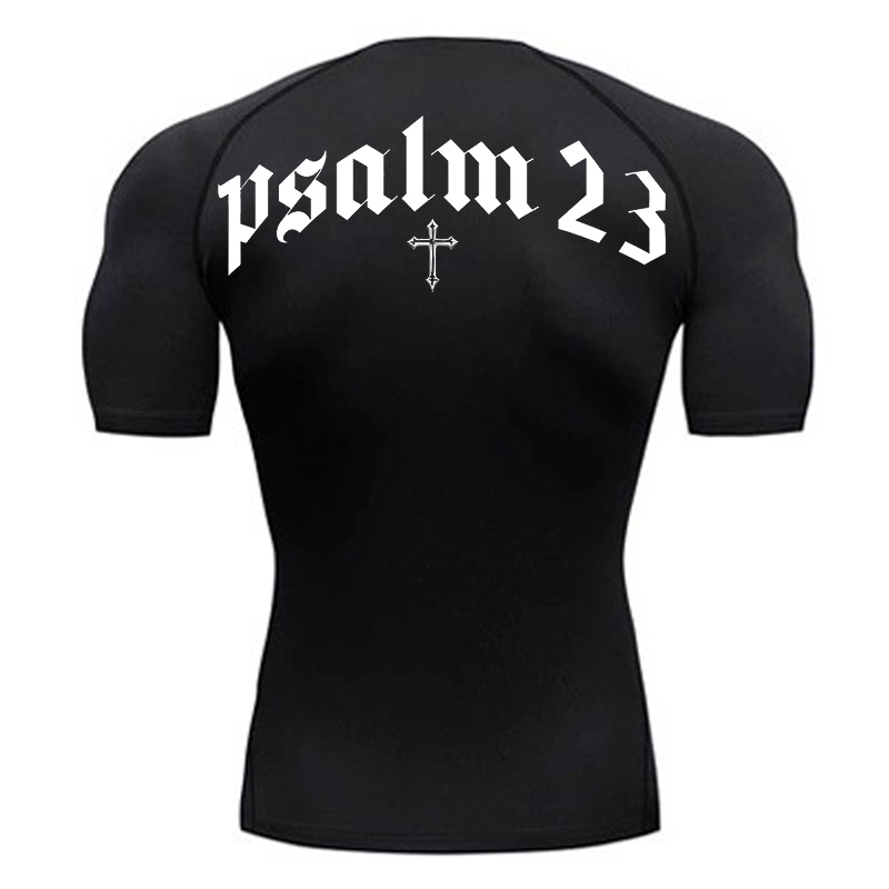 Psalm 23 Cross Print Compressi - Crossfit Gym review and price